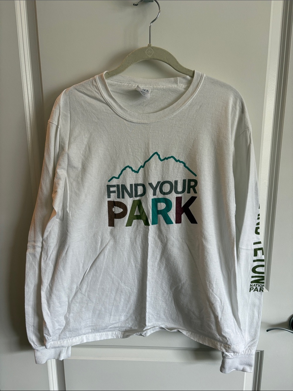 Find Your Park Long-Sleeve Unisex Tee - White